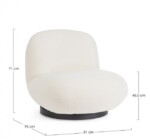 Bizzotto - POLTRONA MARGOT GIREV BIANCO BOUCLE' - immagine 2