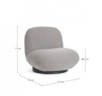 Bizzotto - POLTRONA MARGOT GIREV GRIGIO BOUCLE' - immagine 2