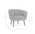 Bizzotto - POLTRONA AVRIL GRIGIO BOUCLE' - immagine 2