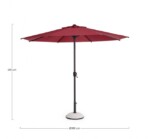 Yes - OMBRELLONE RIO C-SNODO 3M ANTR-BURGUNDY - immagine 2