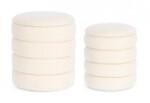 Bizzotto - SET2 POUF CONT.KATERINA BIANCO BOUCLE'