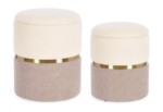 Bizzotto - SET2 POUF CONTENITORE RADINKA BIA-ROSA