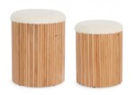 Bizzotto - SET2 POUF CONTENITORE NEDA NAT-BIA