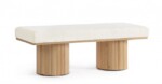 Bizzotto - PANCA 2P FLORIANA NAT-BIANCO BOUCLE'