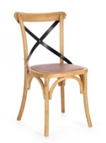 Bizzotto - SEDIA CROSS METAL NATURALE
