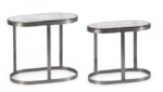 Homemotion - SET2 TAVOLINO ZAYLA OV NICKLE