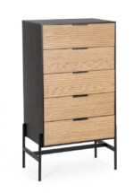Yes - CASSETTIERA 5C ALLYCIA NERO-NATURALE
