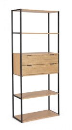 Yes - LIBRERIA 4P-2C ALLYCIA NERO-NATURALE