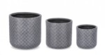 Bizzotto - SET3 P.VASO RHOMBUS CIL ANTRACITE