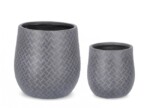Bizzotto - SET2 P.VASO RHOMBUS BOMB BASSO ANTRACITE