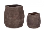 Bizzotto - SET2 P.VASO MINH SAGOMATO TERRACOT SCURA