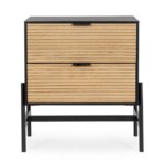Yes - COMODINO 2C ALLYCIA NERO-NATURALE - immagine 3