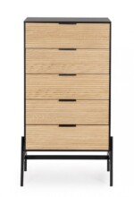 Yes - CASSETTIERA 5C ALLYCIA NERO-NATURALE - immagine 3