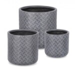 Bizzotto - SET3 P.VASO RHOMBUS CIL ANTRACITE - immagine 2
