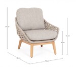 Homemotion - POLTRONA C-C TAMIRES BEIGE - immagine 3