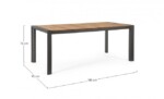 Bizzotto - TAVOLO CAMERON 180X90 ANTRACITE GK52 - immagine 2