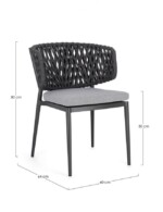 Homemotion - SEDIA C-C NOELIA ANTRACITE WG21 - immagine 3