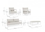 Homemotion - SET4 SALOTTO C-C PRESLEY BIANCO WG20 - immagine 3