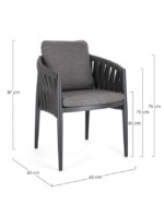 Homemotion - SEDIA C-BR C-C JACINTA ANTRACITE WG21 - immagine 3