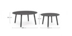 Homemotion - SET2 TAVOLINO AMINTA ANTRACITE WG21 - immagine 2