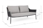 Homemotion - DIVANO 2P C-C EVERLY ANTR QS22/GRAPHITE - immagine 2