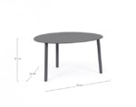 Homemotion - TAVOLINO SPARKY 70X56 ANTRACITE QS22 - immagine 2