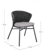 Homemotion - SEDIA C-C HARLOW ANTRACITE QS22/GRAPHITE - immagine 3