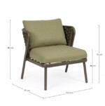 Homemotion - POLTRONA C-C HARLOW OLIV QS24 - immagine 3