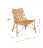 Bizzotto - SEDIA LOUNGE MENENDEZ NATURALE - immagine 3