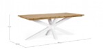 Homemotion - TAVOLO PALMDALE RETT 200X100 BIANCO RT01 - immagine 2