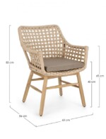 Homemotion - SEDIA C-BR C-C WILSON NATURALE - immagine 3