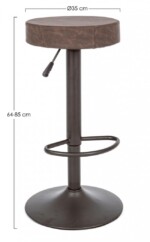 Yes - SGABELLO BAR PIPER MARRONE VINTAGE - immagine 2