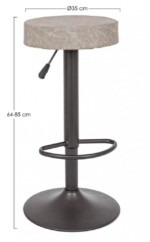 Yes - SGABELLO BAR PIPER GRIGIO CHIARO VINTAGE - immagine 2
