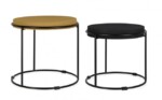 Bizzotto - SET2 TAVOLINO KETAKI SENAPE/NERO