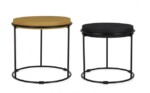Bizzotto - SET2 TAVOLINO KETAKI SENAPE/NERO - immagine 3