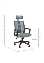 Yes - POLTRONA UFFICIO C-BR ROMAN GRIGIO SCURO - immagine 3