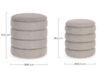 Bizzotto - SET2 POUF CONT.KATERINA GR CH BOUCLE' - immagine 2