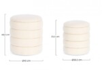 Bizzotto - SET2 POUF CONT.KATERINA BIANCO BOUCLE' - immagine 2