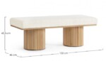 Bizzotto - PANCA 2P FLORIANA NAT-BIANCO BOUCLE' - immagine 2