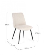 Bizzotto - SEDIA CORA NERO/BEIGE - immagine 3