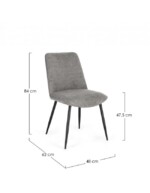 Bizzotto - SEDIA CORA NERO/GRIGIO SCURO - immagine 3