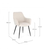 Bizzotto - SEDIA C-BR CORA NERO/BEIGE - immagine 3