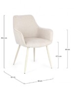Bizzotto - SEDIA C-BR CORA BEIGE/BEIGE - immagine 3