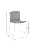 Yes - SEDIA GIULIA BIANCO/VERDE SALVIA - immagine 3