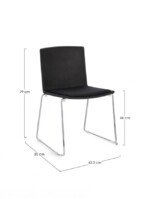 Yes - SEDIA GIULIA CROMO/NERO - immagine 3