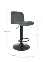 Yes - SGABELLO BAR RAFAEL NERO-VERDE SCURO - immagine 3