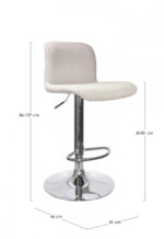 Yes - SGABELLO BAR RAFAEL CROMO-BEIGE - immagine 3