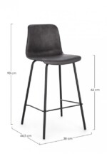 Bizzotto - SGABELLO CUCINA KYRA PU ANTR VINTAGE - immagine 3