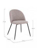 Bizzotto - SEDIA TANYA NERO/VISONE - immagine 3