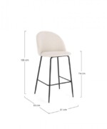 Bizzotto - SGABELLO BAR CARRY NERO/AVORIO - immagine 3